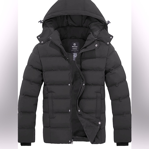 Men's Hooded Puffer Jacket - Picture 1 of 7